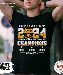 Nice Back 2 Back 2024 Big Women's Basketball Tournament Champions T-Shirt