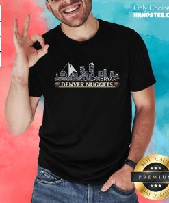 Nice Denver Nuggets NBA Basketball Players Name Skyline 2024 T-Shirt