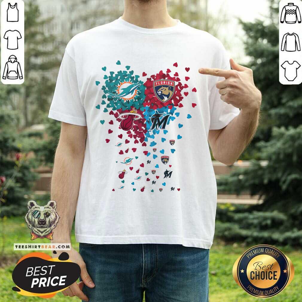 Shirt Nice Miami Dolphins Florida Panther Miami Heat Miami Marlin Sport T-Shirt