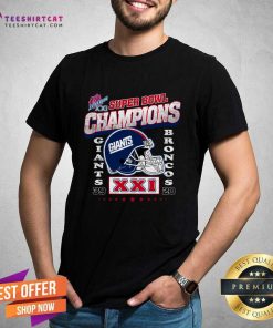 Nice New York Giants Hometown Super Bowl XXI Champions T-Shirt
