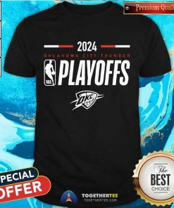 Nice Oklahoma City Thunder 2023-2024 Playoff Stacked T-Shirt