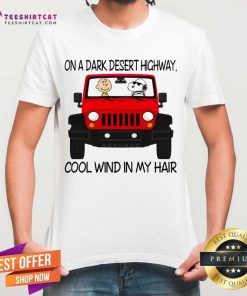 Nice Snoopy Peanut Jeep Cool Wind In My Hair T-Shirt