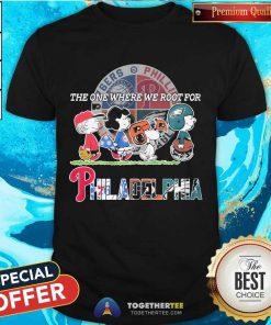 Nice Snoopy Peanut We Root For Philadelphia Sports Teams T-Shirt