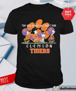 Nice Snoopy Peanuts Where We Root For Clemson Tigers T-Shirt