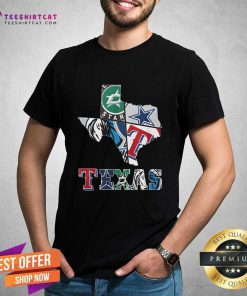 Nice Texas Sports Teams Dallas Stars Dallas Mavericks Houston Rockets T-Shirt