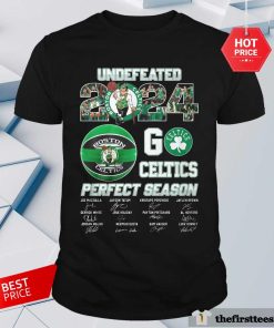 Nice Undefeated 2024 Go Boston Celtics Perfect Season T-Shirt