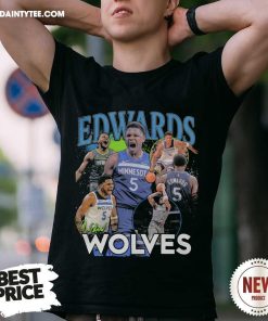 Official Anthony Edwards Black Minnesota Timberwolves Player T-Shirt