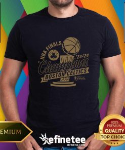 Official Boston Celtics 2024 NBA Finals Champions Rotation Trophy T-Shirt