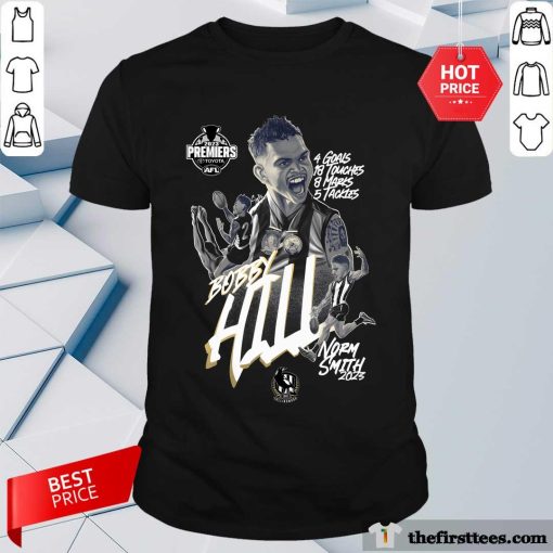 Official Collingwood 2023 Premiers Grange Bobby Hill T-Shirt