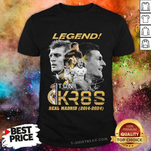 Official Toni Kroos Real Madrid Legend Los Blancos 2014-2024 T-Shirt