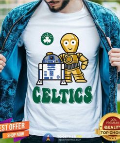 Original Boston Celtics Star Wars R2-D2 & C-3PO T-Shirt