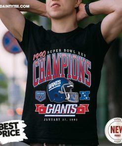 Premium 1990 Super Bowl XXV Champions New York Giants T-Shirt