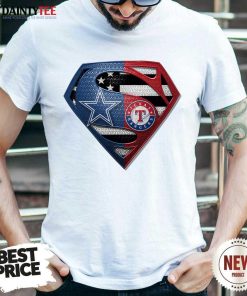 Premium Dallas Cowboys And Texas Rangers Superman T-Shirt