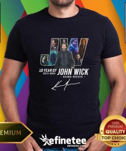 Premium Keanu Reeves 10 Years Of John Wick 2014-2024 T-Shirt