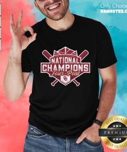 Premium Oklahoma Sooners Four-Peat NCAA Soft National Champions T-Shirt