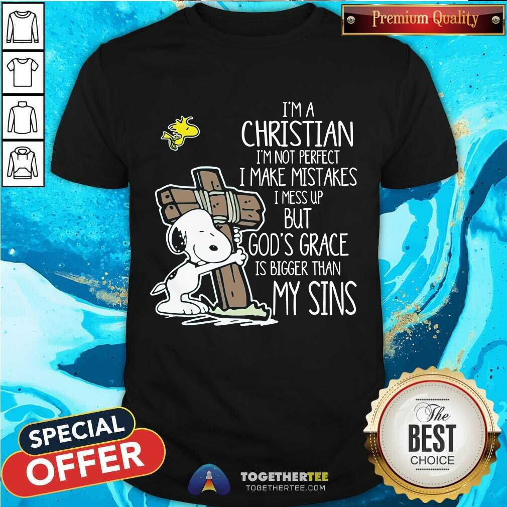 Shirt Premium Snoopy I’m Christian I Make Mistake I Mess Up T-Shirt