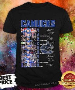Premium Vancouver Canucks Teams Players 2024 Signatures T-Shirt