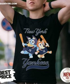 Pretty Bluey Heelers New York Yankees Baseball T-Shirt