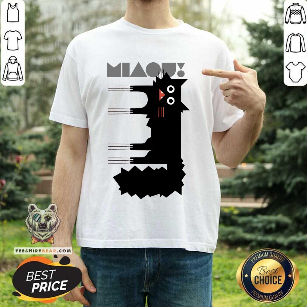 Shirt Pretty Miaou Black Cat T-Shirt