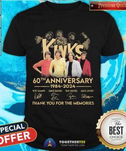 Pretty The Kinks 60th Anniversary 1984-2024 For The Memories T-Shirt