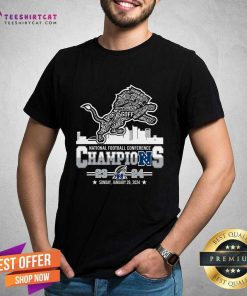 Top NFC Champions 2023 2024 Detroit Lions T-Shirt