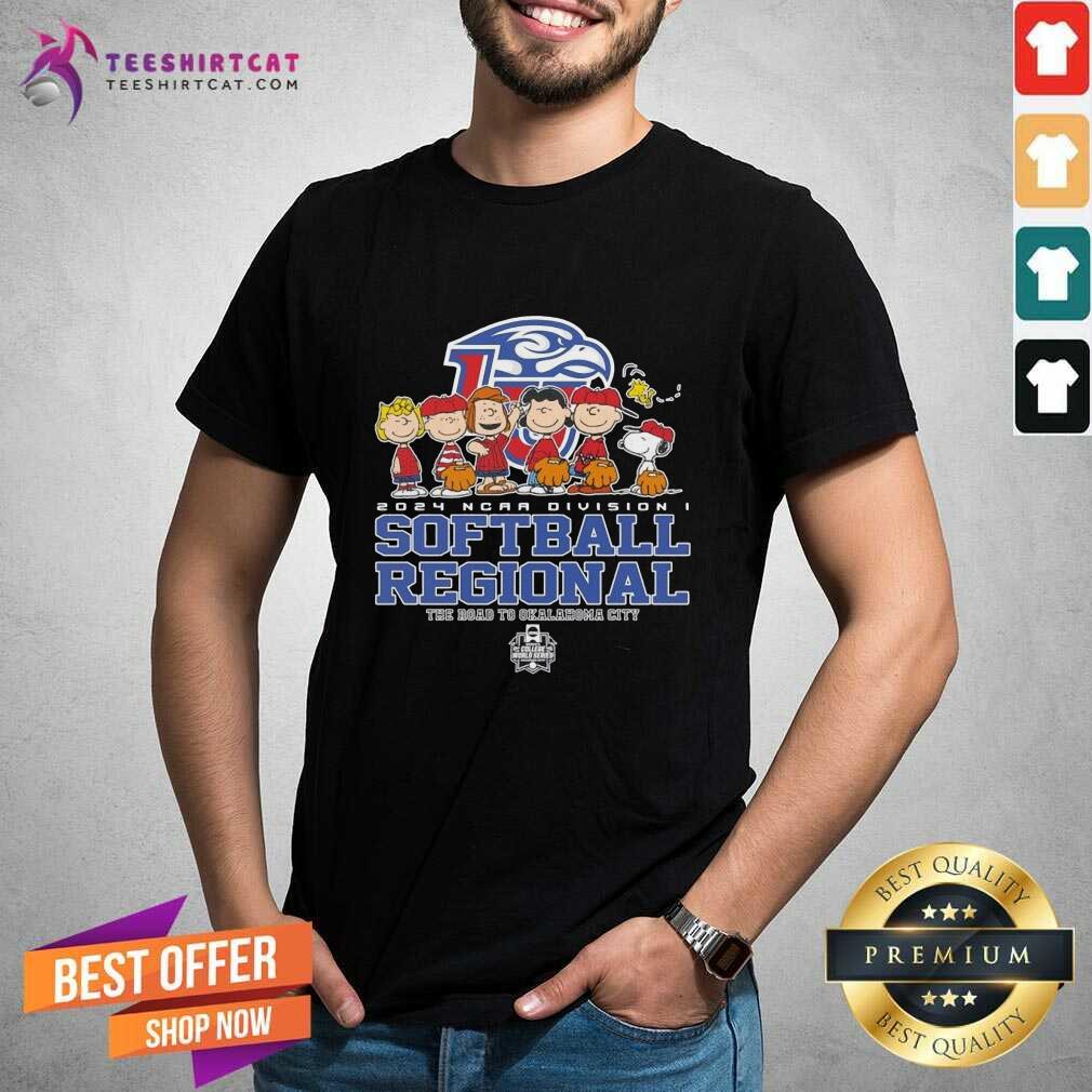 Shirt Top Peanuts 2024 NCAA Softball Regional Liberty Flames T-Shirt