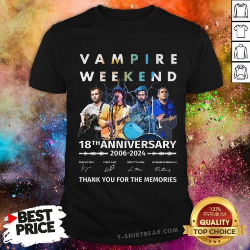 Top Vampire Weekend 18th Anniversary 2006-2024 T-Shirt