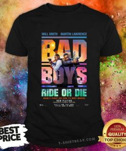 Top Will Smith Martin Lawrence Bad Boys Ride Or Die Poster T-Shirt