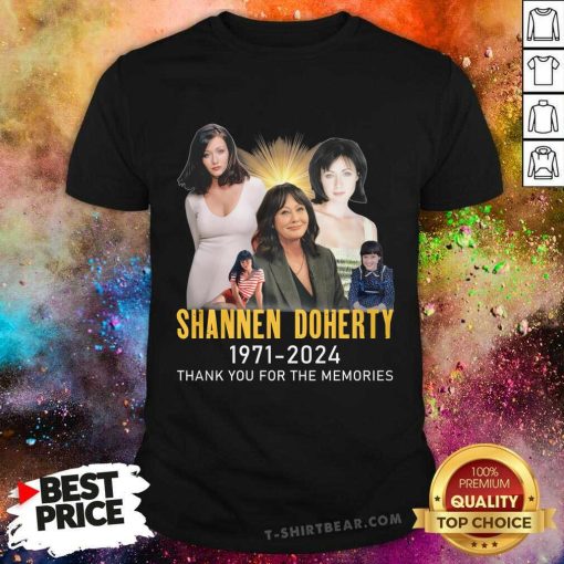 Awesome Shannen Doherty 1971-2024 Thank You For The Memories T-Shirt