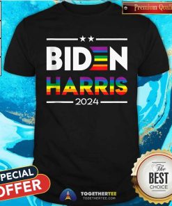 Funny Joe Biden Kamala Harris 2024 Rainbow Gay Pride LGBT T-Shirt