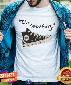 Funny Kamala Harris I'm Speaking Harris 2024 Pearls And Chucks T-Shirt