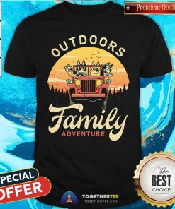 Funny Outdoors Dogs Family Adventure T-Shirt
