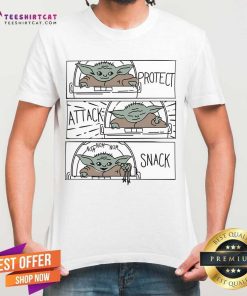 Good Baby Yoda Star Wars Protect Attack Snack T-Shirt