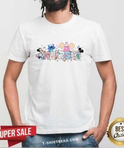 Good Nurse Disney Character Minnie Mickey Stitch Baymax T-Shirt