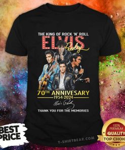 Great The King Of Rock ‘N’ Roll Elvis Presley 70th Anniversary T-Shirt