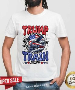 Great Trump Train 2024 America Eagle Flag T-Shirt