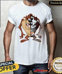 Hot Looney Tunes Taz Half Skeleton T-Shirt