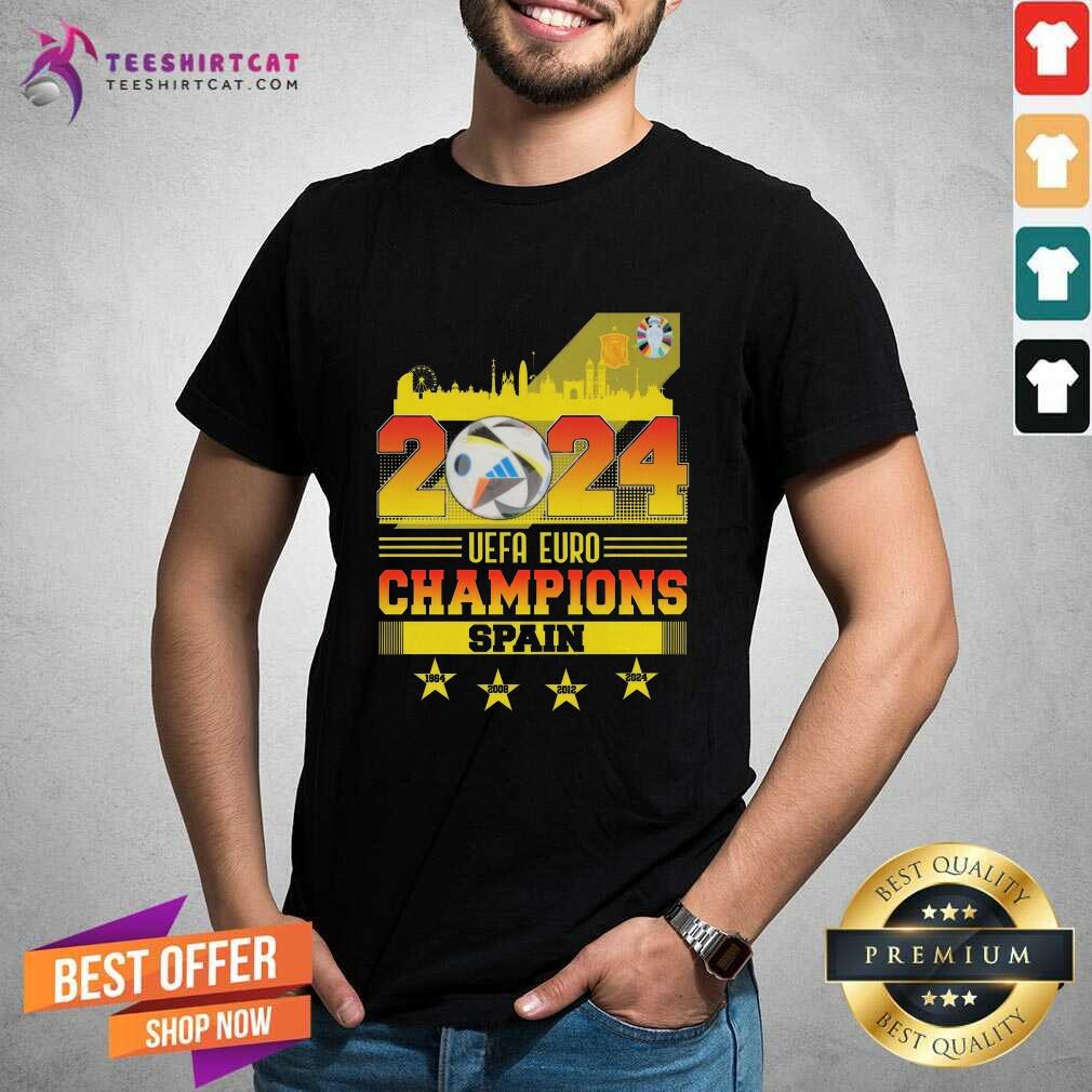 Shirt Nice 2024 UEFA Euro Best League Champions Spain Team Football T-Shirt