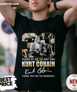 Nice 30 Years Of Nirvana 1967-1994 Kurt Cobain T-Shirt