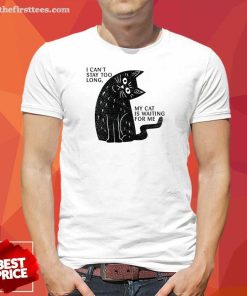 Nice My Cat Is Waiting For Me T-Shirt