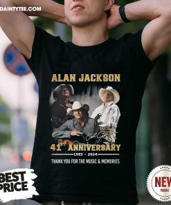 Official Alan Jackson 41st Anniversary 1983-2024 For The Music T-Shirt