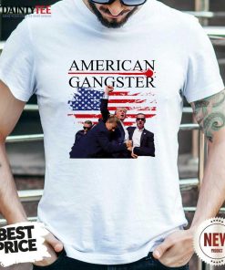 Official American Gangster Trump Fight 2024 Trump Shooting T-Shirt