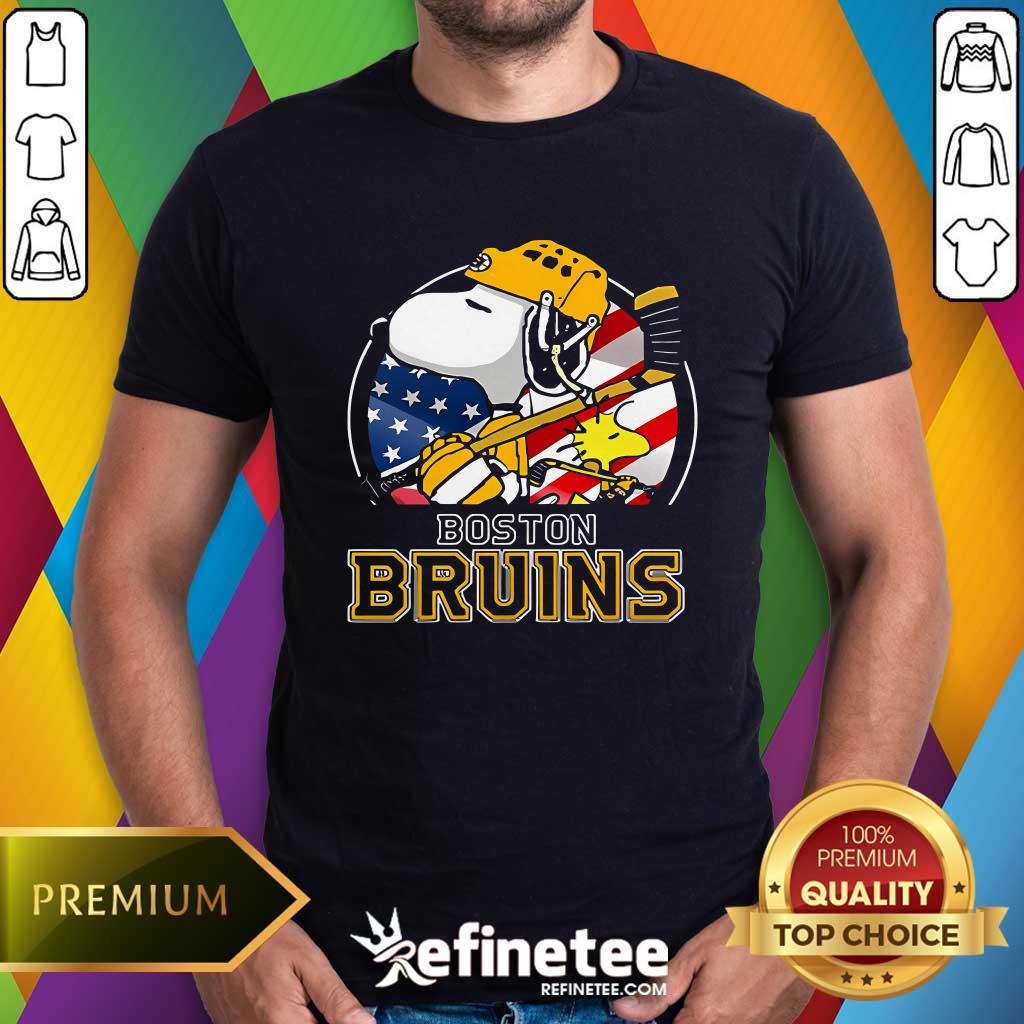 Shirt Official Boston Bruins Ice Hockey Snoopy And Woodstock NHL T-Shirt