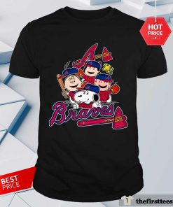 Official MLB Atlanta Braves Snoopy The Peanuts Baseball T-Shirt