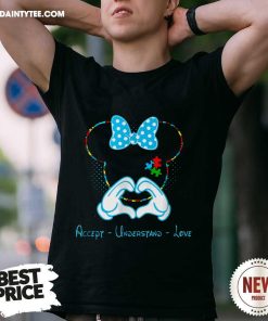 Original Accept Understand Love Disney Minnie Mouse Autism Mom T-Shirt