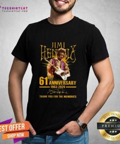 Original Jimi Hendrix 61st Anniversary 1963-2024 T-Shirt