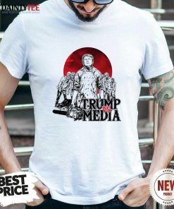 Original Trump Vs Media Chainsaw Zombie T-Shirt