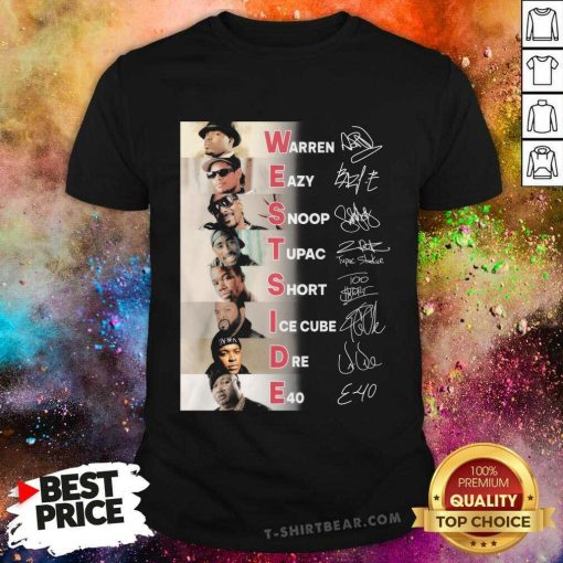 Original Westside Band All Members Signatures T-Shirt