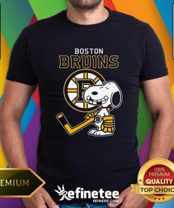 Premium Boston Bruins Snoopy Smile Shirt NHL T-Shirt