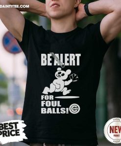Premium Chicago Cubs Homage Green Be Alert Foul Balls T-Shirt